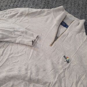 Polo Ralph Lauren Bay Hill Men's Merino Wool Quarter Zip Sweater Size L